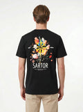 Floral Harmony - Pitch Black T-shirt